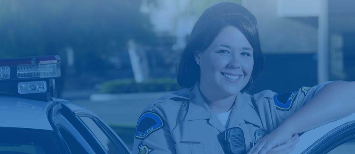 Friendly female police officer